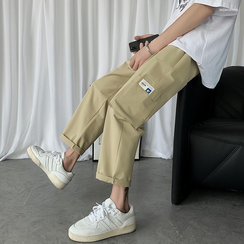 Men's Pants Men's Teenagers' Overalls Fashion Loose Straight Vintage Summer Korean Versatile Cropped Mens Cargo Clothing Trousers, A128 khaki
Men's Pants Men's Teenagers' Overalls Fashion Loose Straight Vintage Summer Korean Versatile Cropped Mens Cargo Clothing Trousers, A128 khaki