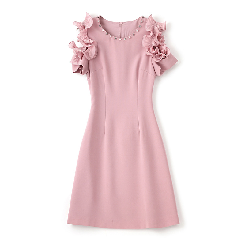 2023 Summer Pink Solid Color Dress Short Sleeve Round Neck Knee-Length Casual Dresses W3L049703
2023 Summer Pink Solid Color Dress Short Sleeve Round Neck Knee-Length Casual Dresses W3L049703