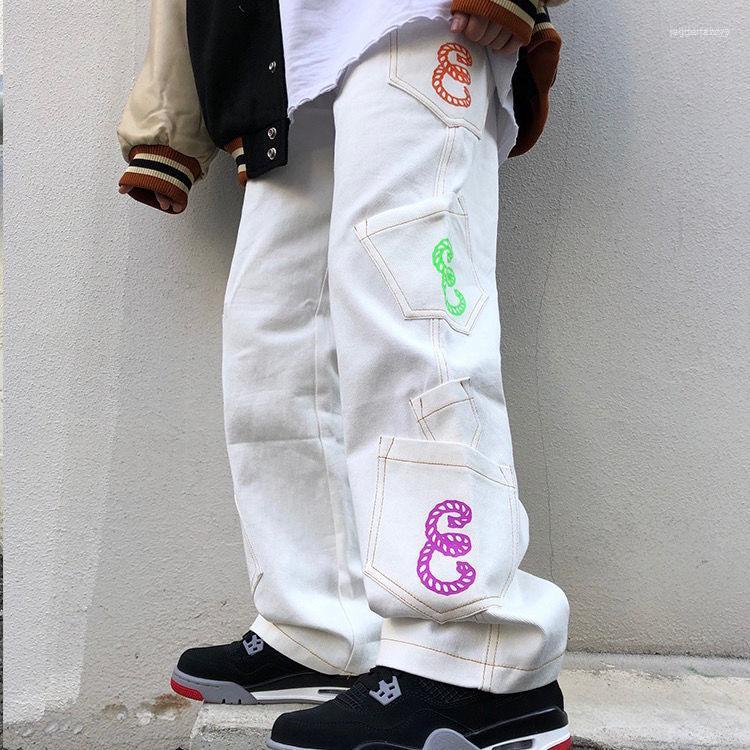 Men' Pants Men' High Street Trend Loose Letter Printing Straight Jeans Men And Women Harajuku Casual Pocket Oversize Overalls
Men' Pants Men' High Street Trend Loose Letter Printing Straight Jeans Men And Women Harajuku Casual Pocket Oversize Overalls
