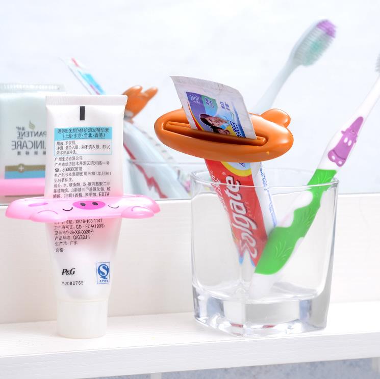 Cute Kitchen Accessories Bathroom Multi-function Tool Cartoon Toothpaste Squeezer Gadget Useful Home Tools Bathroom Decor SN4398