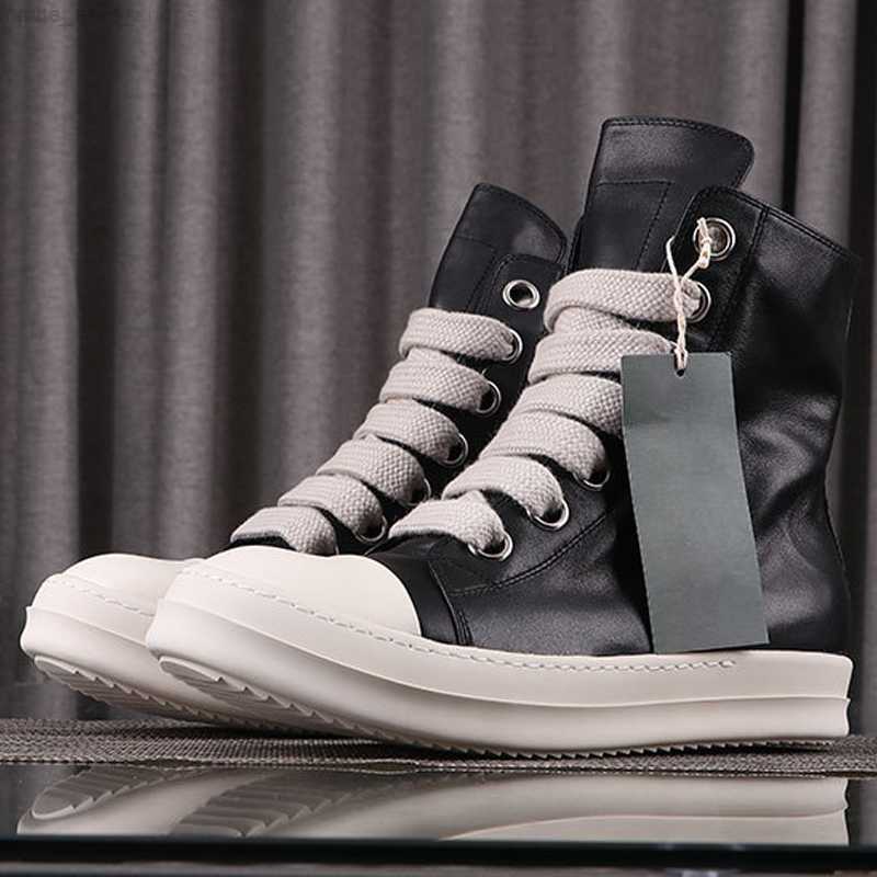 Street High Rick Shoes Minimalist Style Top Quality Genuine Leather Sneakers Jumbo Shoeslace Men's Casual Shoes Owens Designer Women's Boots, Black
Street High Rick Shoes Minimalist Style Top Quality Genuine Leather Sneakers Jumbo Shoeslace Men's Casual Shoes Owens Designer Women's Boots, Black
