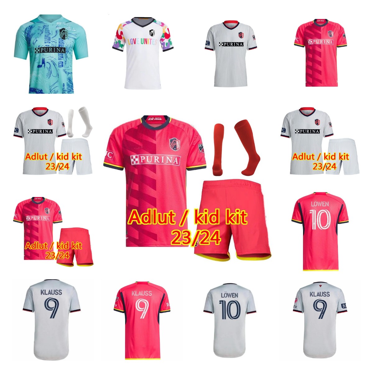 2023 2024 St. L ouis City SC Soccer Jerseys KLAUSS BLOM LOWEN PARKER 26st Louis''RED' SC 23 24 football shirt mls men kids GIOACCHINI BELL PIDRO Player Fans version MEL SON, Adult 4
2023 2024 St. L ouis City SC Soccer Jerseys KLAUSS BLOM LOWEN PARKER 26st Louis''RED' SC 23 24 football shirt mls men kids GIOACCHINI BELL PIDRO Player Fans version MEL SON, Adult 4