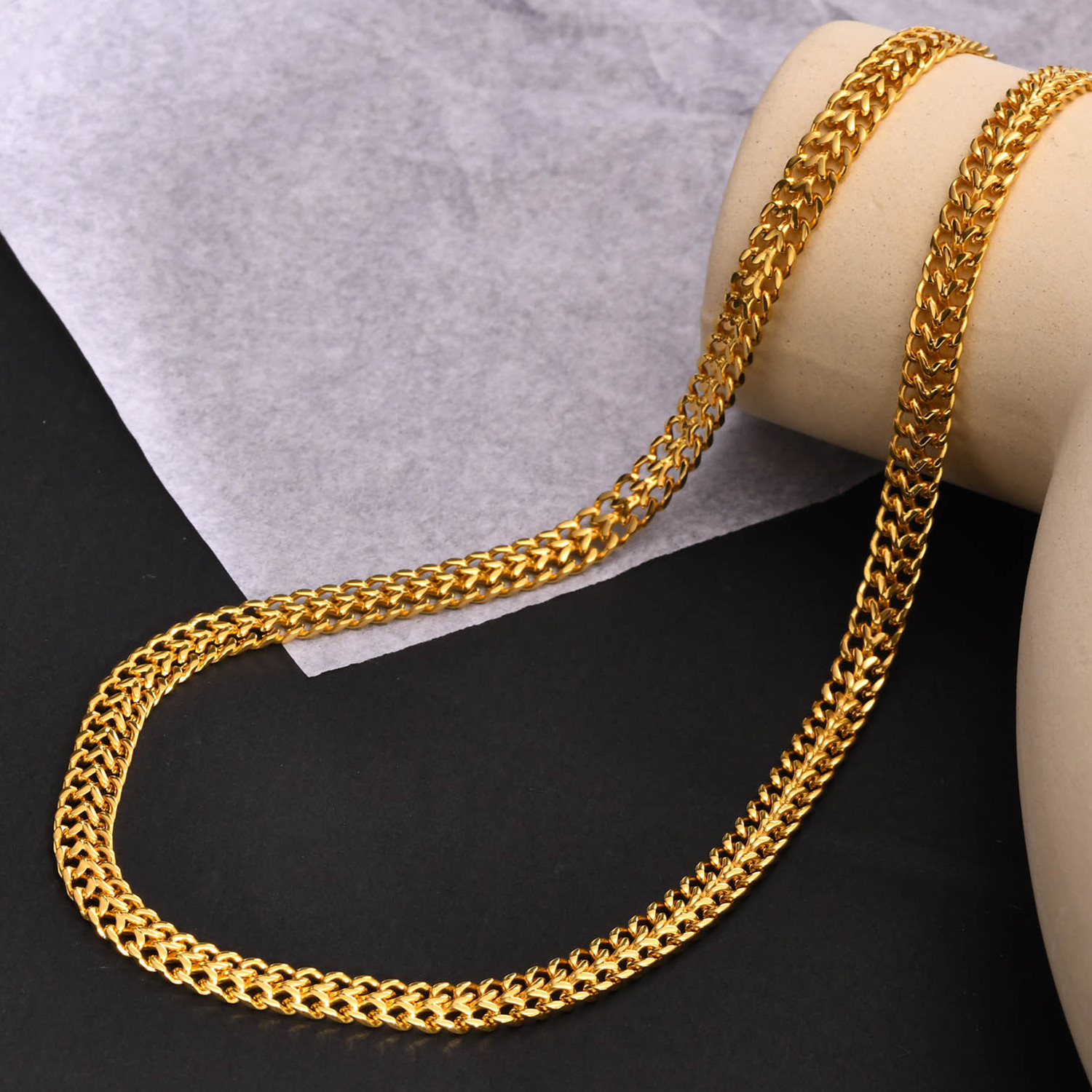 Women's Necklace Personalized and Trendy Stainless Steel Double-Row Chain Necklace With Extended Chain Jewelry Party Gift yw275NC-1202G
Women's Necklace Personalized and Trendy Stainless Steel Double-Row Chain Necklace With Extended Chain Jewelry Party Gift yw275NC-1202G