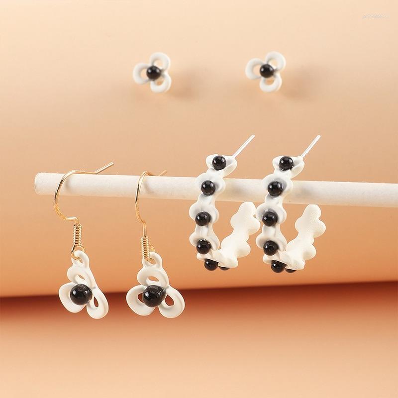 Stud Earrings 3 Pairs Black White Flower Pendant Set Women Fashion Elegant Hoops Earring Jewelry Boucle Oreille Femme
Stud Earrings 3 Pairs Black White Flower Pendant Set Women Fashion Elegant Hoops Earring Jewelry Boucle Oreille Femme
