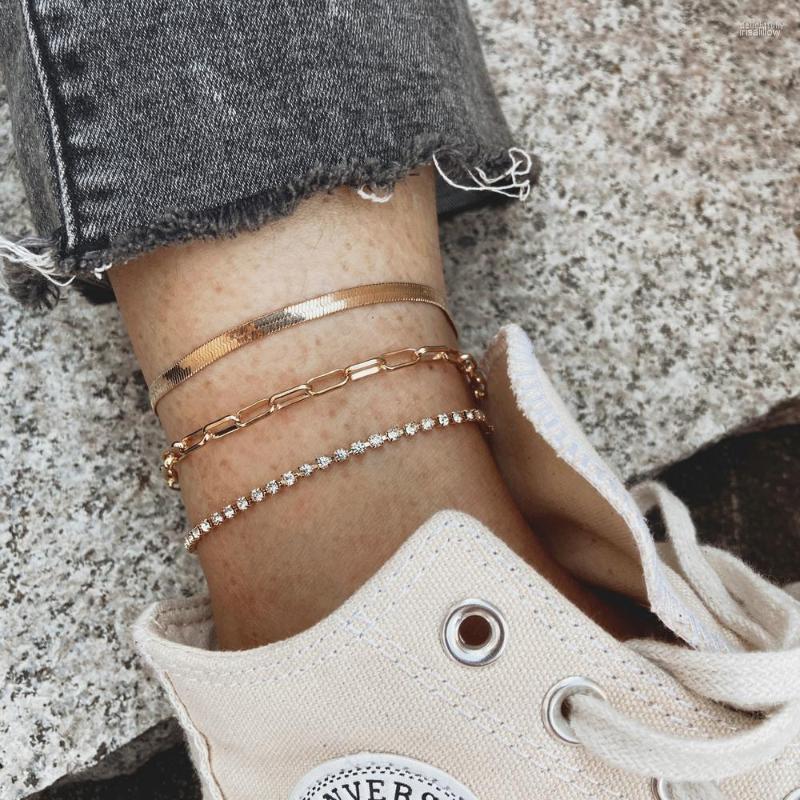Anklets Fashion Punk Multi-layer Chain Full Zircon Bracelets For Women Creative Jewelry Beach Accessories Bijoux Femme
Anklets Fashion Punk Multi-layer Chain Full Zircon Bracelets For Women Creative Jewelry Beach Accessories Bijoux Femme