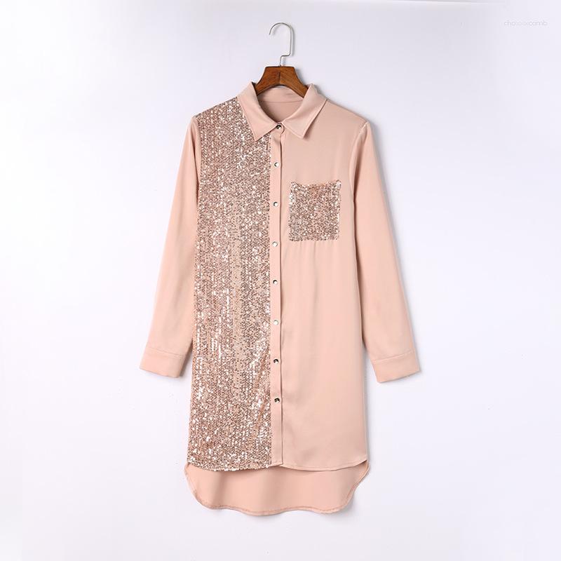 Casual Dresses Sequin Pocket Shirt Dress Autumn Long-sleeved Lapel Mid-length Skirt, Black
Casual Dresses Sequin Pocket Shirt Dress Autumn Long-sleeved Lapel Mid-length Skirt, Black