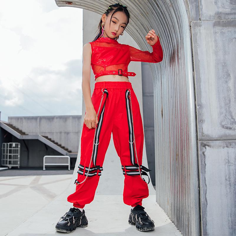 Stage Wear 2023 Modern Jazz Dance Costumes Red Tops Pants For Girls Cool Concert Outfits Hip Hop Clothing Kids Street BL6461, Tops-pants 2pcs
Stage Wear 2023 Modern Jazz Dance Costumes Red Tops Pants For Girls Cool Concert Outfits Hip Hop Clothing Kids Street BL6461, Tops-pants 2pcs