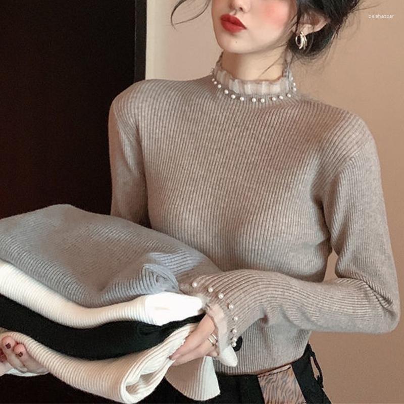 Women's Sweaters HI-FASHION Women's Turtleneck Warm Pullover 2023 Trends Autumn Winter Beaded Lace Stitching Tops Slim Kawaii Woman, Black
Women's Sweaters HI-FASHION Women's Turtleneck Warm Pullover 2023 Trends Autumn Winter Beaded Lace Stitching Tops Slim Kawaii Woman, Black