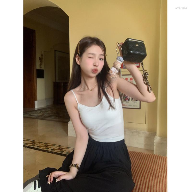 Women's Tanks Simple Solid Color Knitting Suspender Girlish Casual Interior Vest 2023 Summer Slim Camisole, White
Women's Tanks Simple Solid Color Knitting Suspender Girlish Casual Interior Vest 2023 Summer Slim Camisole, White