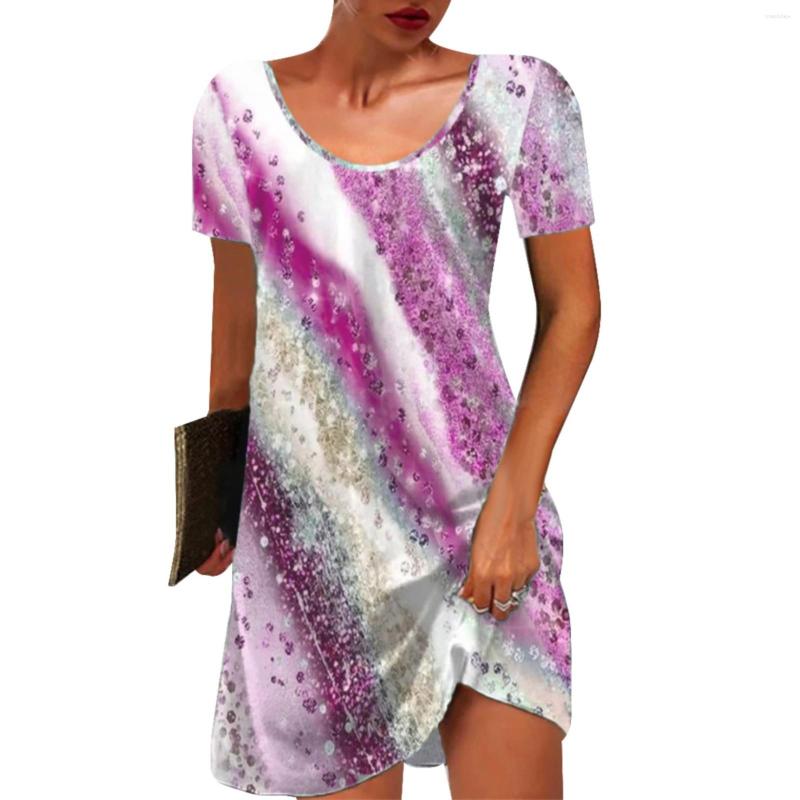 Casual Dresses Women Summer Floral Round Neck Short Sleeve Print Dress Sundresses Ethnic, Blue
Casual Dresses Women Summer Floral Round Neck Short Sleeve Print Dress Sundresses Ethnic, Blue