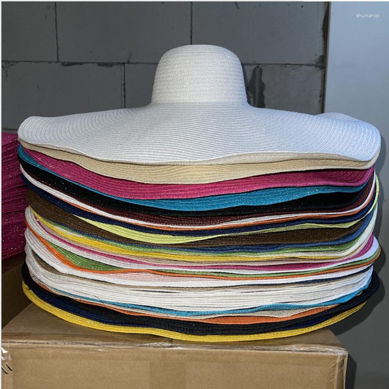 Berets 70 Cm Diameter Large Wide-brimmed Straw Hat Women's Multicolor Solid Color Sun Gorras Beach Accessories Chapeau Femme UV, Sky blue
Berets 70 Cm Diameter Large Wide-brimmed Straw Hat Women's Multicolor Solid Color Sun Gorras Beach Accessories Chapeau Femme UV, Sky blue