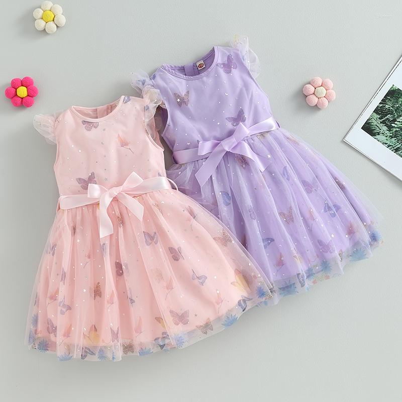Girl Dresses Kids Clothing Toddler Summer Dress Casual Sleeve Butterfly Print Mesh Tulle Children A-Line With Belt, Pink
Girl Dresses Kids Clothing Toddler Summer Dress Casual Sleeve Butterfly Print Mesh Tulle Children A-Line With Belt, Pink