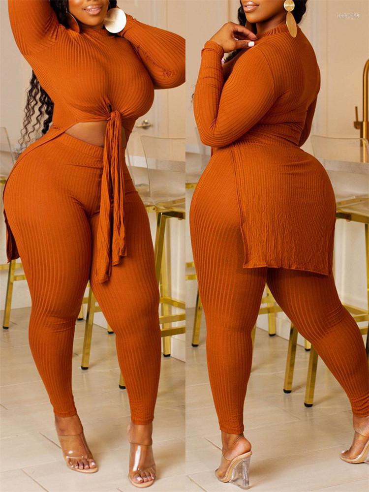 Women' Two Piece Pants Sets Outifits 2023 Plus Size Ribbed Split Hem Long Sleeve Top & Set Of Fashion Casual Pieces For Women Elegant, Apu7236a
Women' Two Piece Pants Sets Outifits 2023 Plus Size Ribbed Split Hem Long Sleeve Top & Set Of Fashion Casual Pieces For Women Elegant, Apu7236a