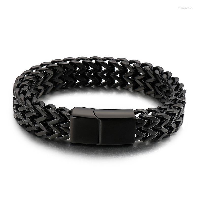 Link Bracelets Chain 12MM 7.87 INCH Black Stainless Steel Wheat Figaro Bracelet Bangle For Mens Gifts Raym22
Link Bracelets Chain 12MM 7.87 INCH Black Stainless Steel Wheat Figaro Bracelet Bangle For Mens Gifts Raym22