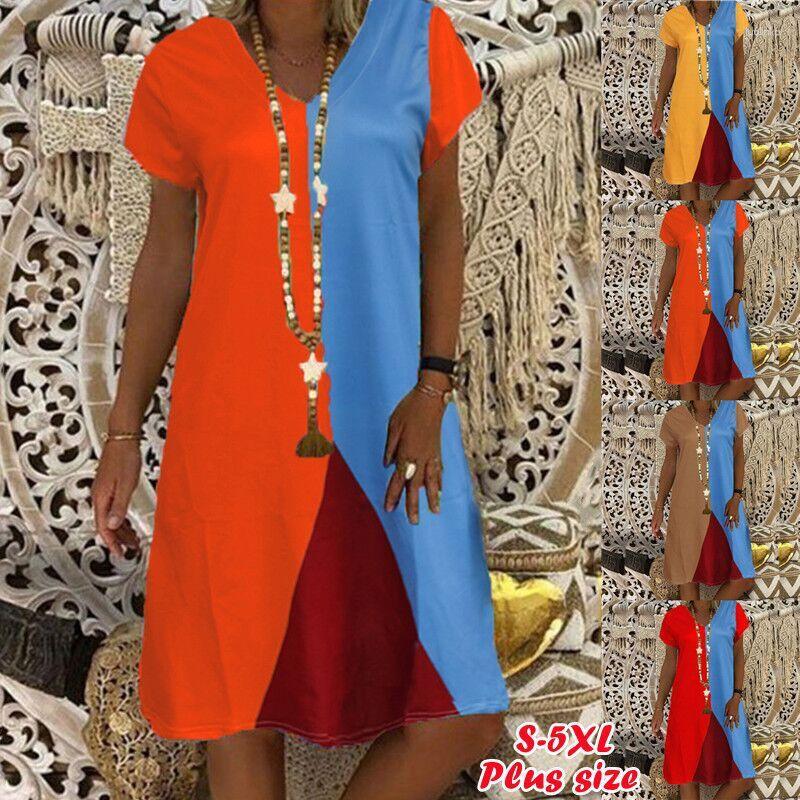 Casual Dresses Summer Women Patchwork Print Vintage Midi Dress Short Sleeve Loose Plus Size Female Sundress Vestido -5XL, Mm2160khaki
Casual Dresses Summer Women Patchwork Print Vintage Midi Dress Short Sleeve Loose Plus Size Female Sundress Vestido -5XL, Mm2160khaki
