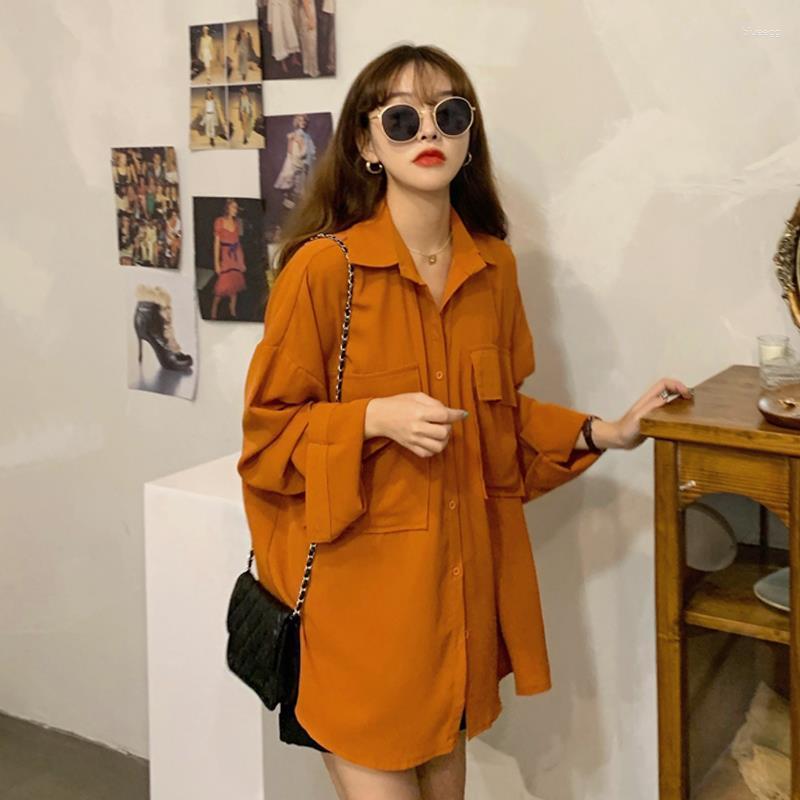 Women's Blouses Vintage Solid Color Loose Spring Long Sleeve Plus Size Simplicity Shirt Tops Korean Casual Fashion Women Clothing, Orange
Women's Blouses Vintage Solid Color Loose Spring Long Sleeve Plus Size Simplicity Shirt Tops Korean Casual Fashion Women Clothing, Orange