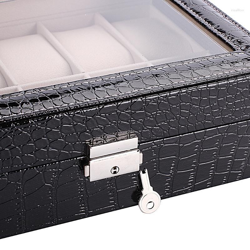 Watch Boxes & Cases Fashion PU Leather 10 Grid/12 Grid Jewelry Display Storage Gift Rectangle Black Crocodile Print Pattern 1PC Deli22
Watch Boxes & Cases Fashion PU Leather 10 Grid/12 Grid Jewelry Display Storage Gift Rectangle Black Crocodile Print Pattern 1PC Deli22