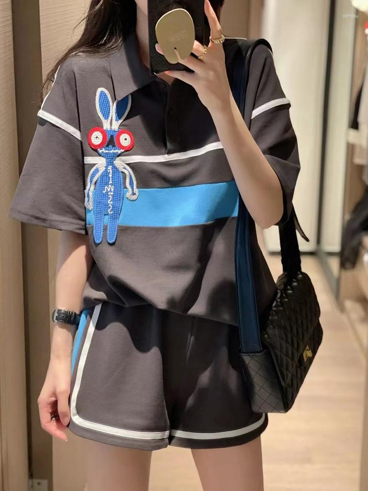 Women's Tracksuits Womens 2 Piece Set Summer Embroidery TShirts Short Sleeve Shorts Sets Suits Korean Casual Female Outfits Loose, White suit
Women's Tracksuits Womens 2 Piece Set Summer Embroidery TShirts Short Sleeve Shorts Sets Suits Korean Casual Female Outfits Loose, White suit