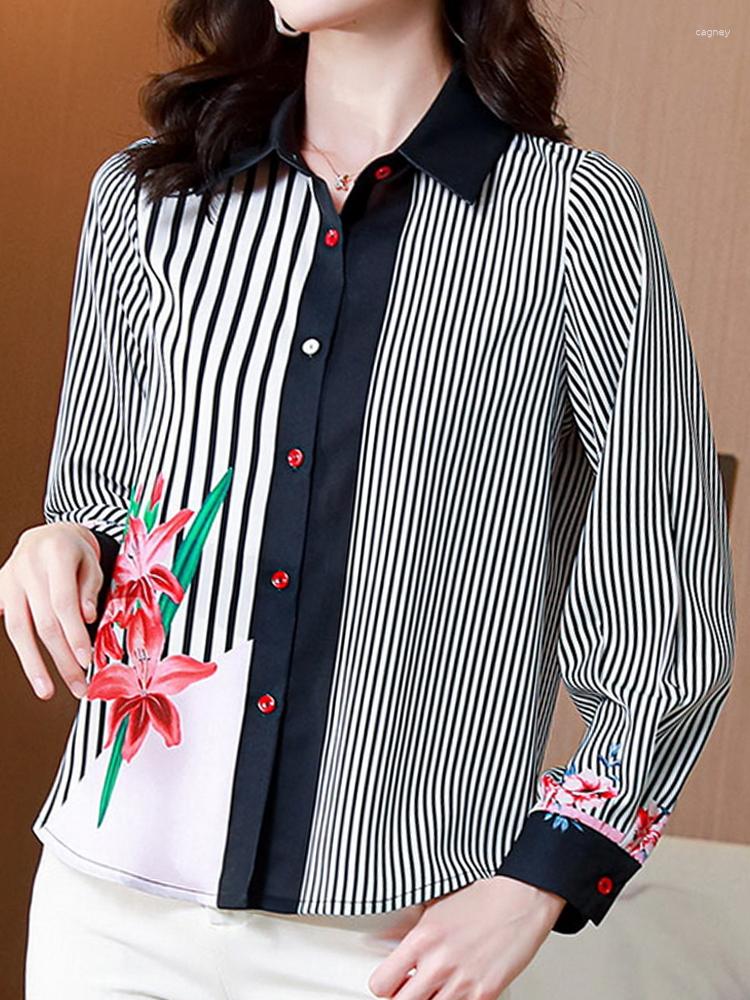 Women' Blouses Blusas Mujer De Moda 2023 Long Sleeve Blouse Women Turn Down Collar Office Lady Striped Chiffon Shirt Tops F118, Picture shown
Women' Blouses Blusas Mujer De Moda 2023 Long Sleeve Blouse Women Turn Down Collar Office Lady Striped Chiffon Shirt Tops F118, Picture shown