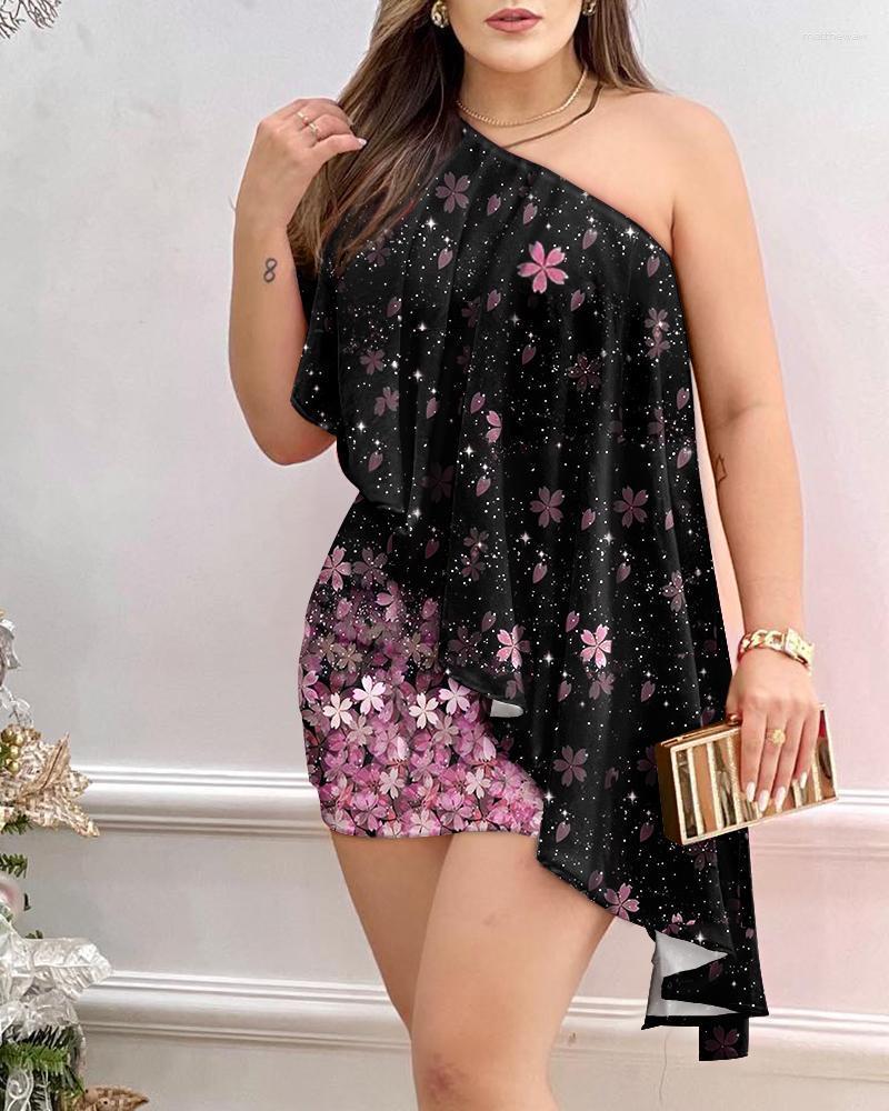 Casual Dresses Elegant Woman Chic Office Commuting Sexy Printed One Shoulder 2023 Summer Pleated Slim Diagonal Collar Mini Party Dress
Casual Dresses Elegant Woman Chic Office Commuting Sexy Printed One Shoulder 2023 Summer Pleated Slim Diagonal Collar Mini Party Dress