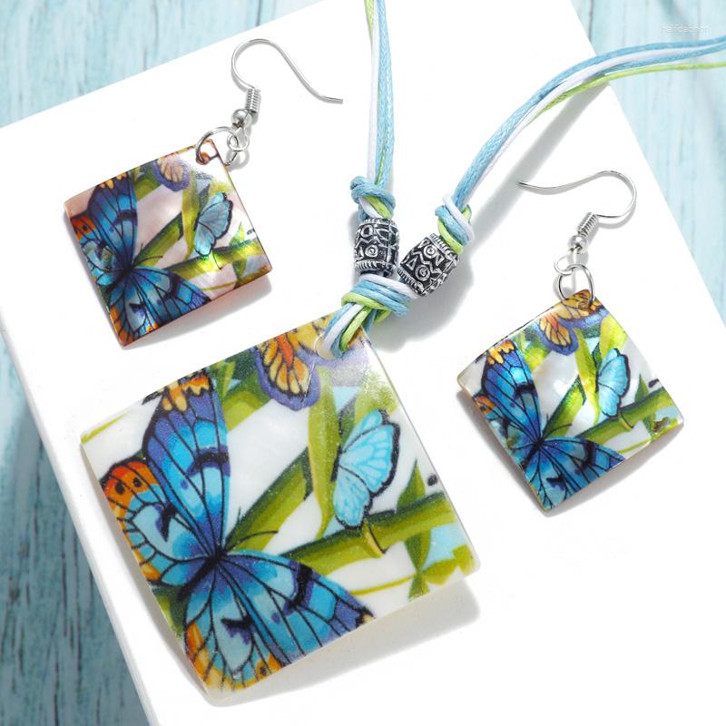 Necklace Earrings Set Fashion Butterfly Acrylic Pendant Jewelry For Women Multicolor Rope Chain Earrigns Wedding Party, Picture shown
Necklace Earrings Set Fashion Butterfly Acrylic Pendant Jewelry For Women Multicolor Rope Chain Earrigns Wedding Party, Picture shown