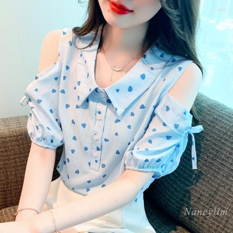 Women' Blouses Off-Shoulder Puff Sleeves And Tops Women' Summer Shirt 2023 Temperament Love Print Short Chiffon Blusas, Sky blue
Women' Blouses Off-Shoulder Puff Sleeves And Tops Women' Summer Shirt 2023 Temperament Love Print Short Chiffon Blusas, Sky blue