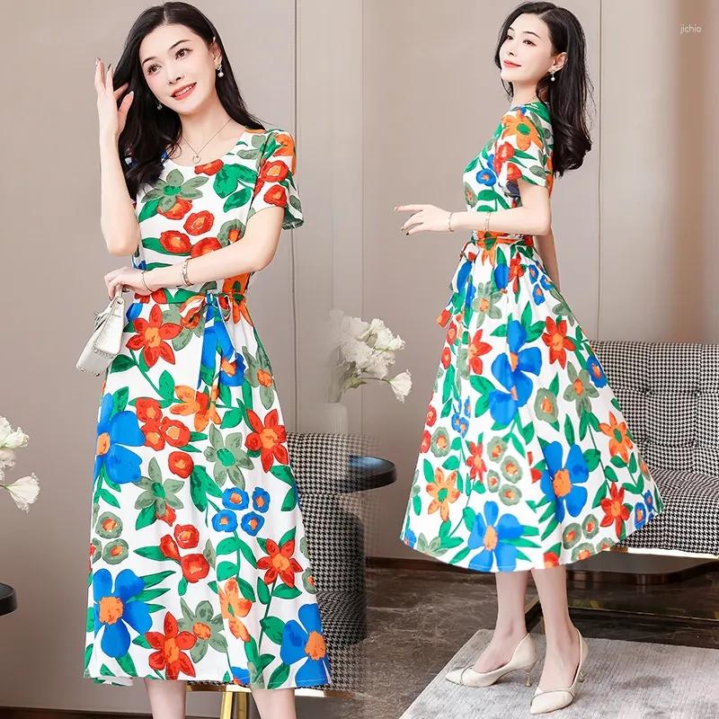 Casual Dresses Arrival Fashion 2023 Summer Dress For Women Loose O-Neck Print Elegant Floral Formal Clothing, 12
Casual Dresses Arrival Fashion 2023 Summer Dress For Women Loose O-Neck Print Elegant Floral Formal Clothing, 12