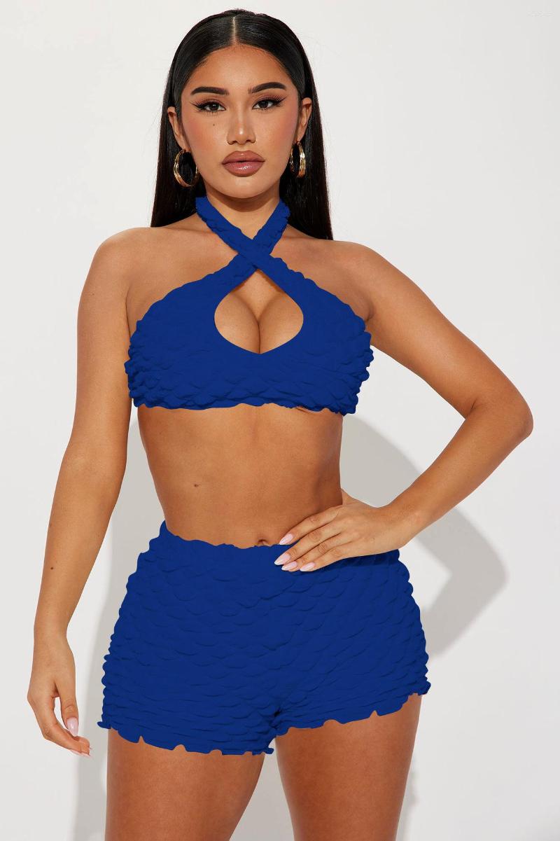 Women' Tracksuits 2023 Women' Sexy Fashion Casual Halter Short Top Pants Pure Color Two-Piece Set Clothing, Blue
Women' Tracksuits 2023 Women' Sexy Fashion Casual Halter Short Top Pants Pure Color Two-Piece Set Clothing, Blue