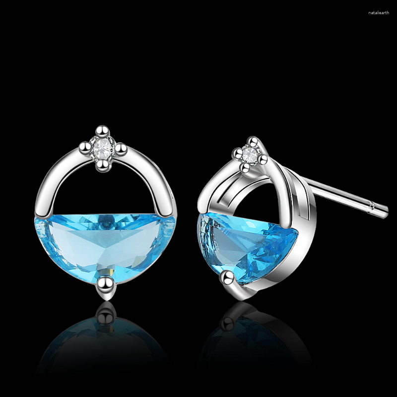 Stud Earrings 925 Sterling Silver With Zircon Blue Crystal For Women Fashion Jewelry Gifts
Stud Earrings 925 Sterling Silver With Zircon Blue Crystal For Women Fashion Jewelry Gifts