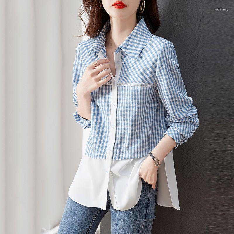 Women' Blouses 2023 Office Woman Tops Striped Chiffon Casual Shirts Women' Blouse Summer Turn Down Collar Shirt Blusas J38, Sky blue
Women' Blouses 2023 Office Woman Tops Striped Chiffon Casual Shirts Women' Blouse Summer Turn Down Collar Shirt Blusas J38, Sky blue