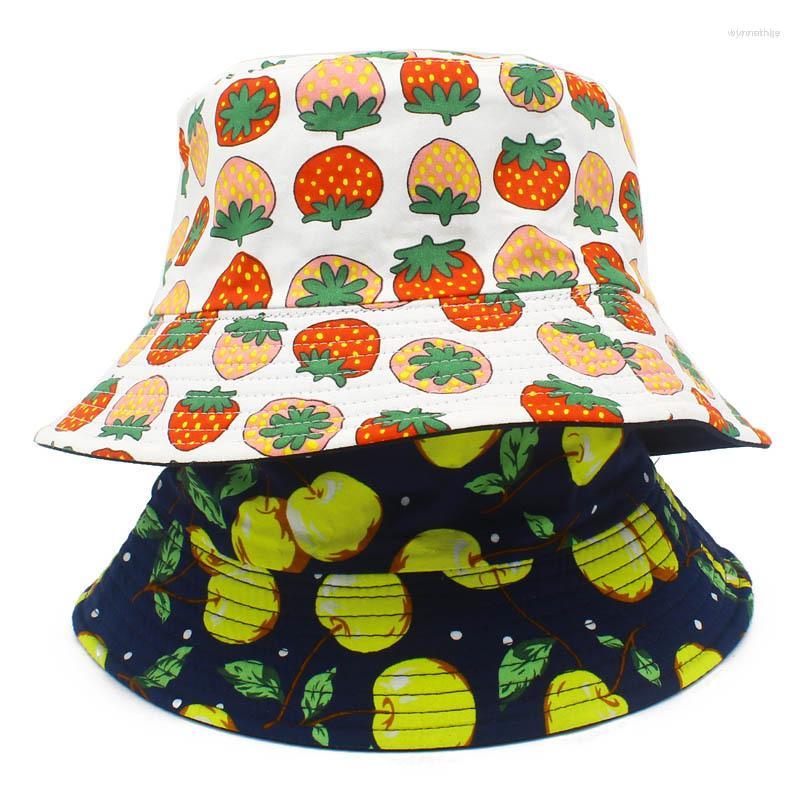 Berets Spring Summer Panama Bucket Hat Women Men Casual Beach Sun Cap Strawberry Printing Double-sided Fisherman's Bonnet, Apple
Berets Spring Summer Panama Bucket Hat Women Men Casual Beach Sun Cap Strawberry Printing Double-sided Fisherman's Bonnet, Apple