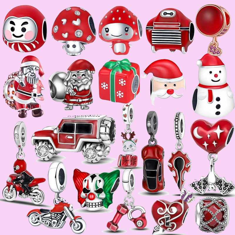 925 sterling silver charms for jewelry making for pandora beads Color Red Heart Car Crane charm set Pendant
925 sterling silver charms for jewelry making for pandora beads Color Red Heart Car Crane charm set Pendant