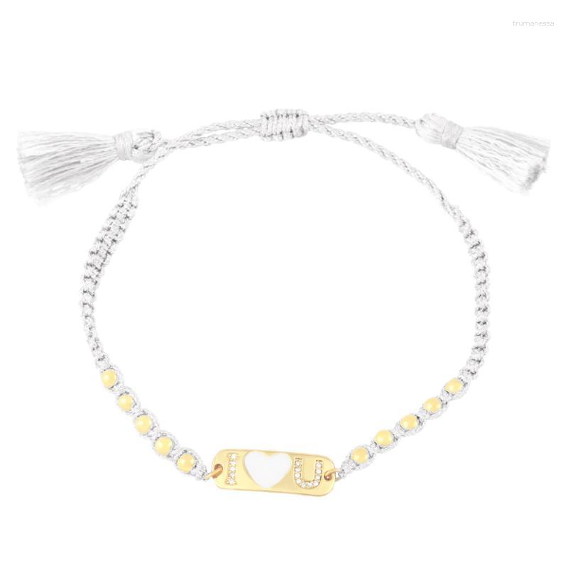 Link Bracelets Chain Woven Friendship Hand Strap For Women Beaded Rope Enamel Zircon L O V E Letter Bracelet Braided String With Tassel
Link Bracelets Chain Woven Friendship Hand Strap For Women Beaded Rope Enamel Zircon L O V E Letter Bracelet Braided String With Tassel