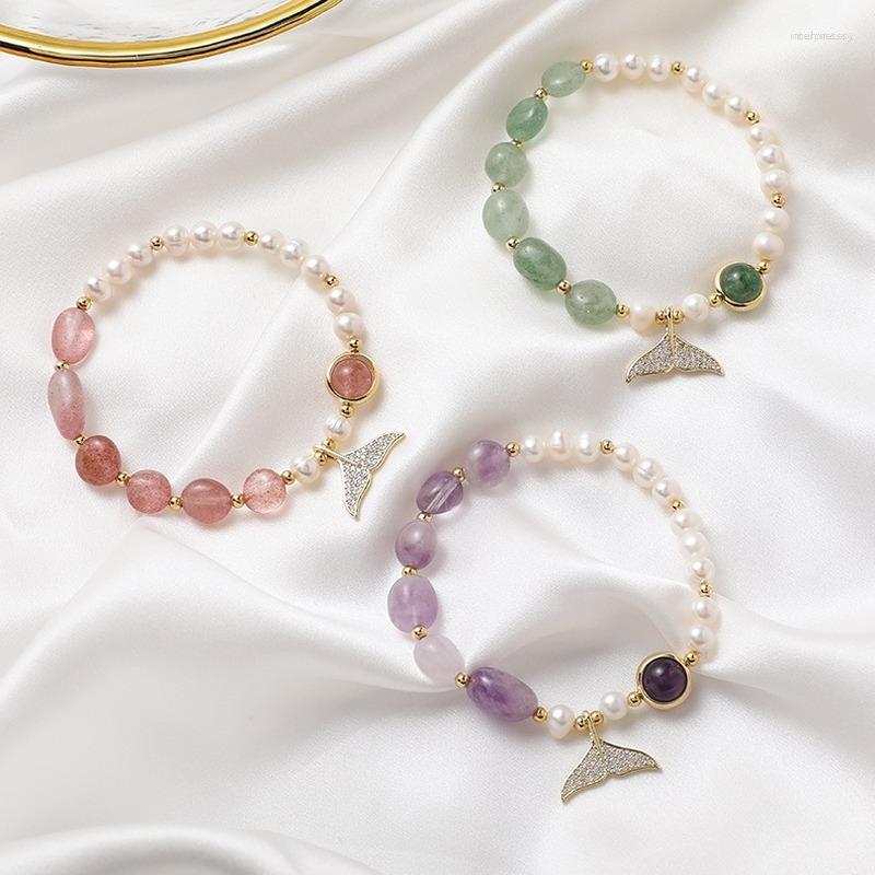 Strand Pink Crystal Bracelet Ins Niche Design Girlfriends Sisters Freshwater Pearl Zircon Fishtail Friends
Strand Pink Crystal Bracelet Ins Niche Design Girlfriends Sisters Freshwater Pearl Zircon Fishtail Friends