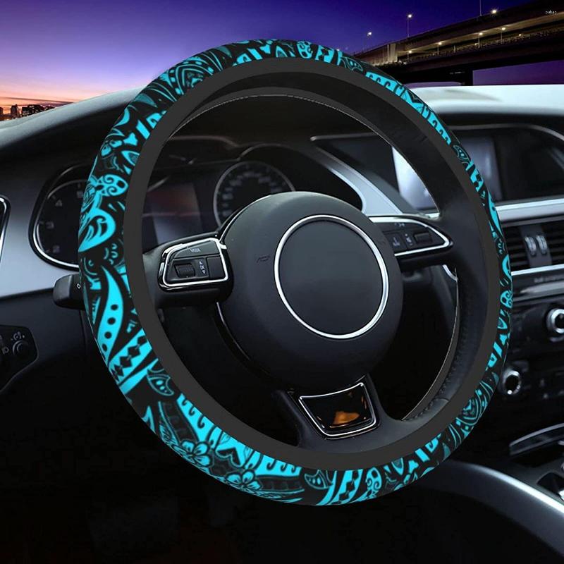 Steering Wheel Covers Hawaiian Polynesian Teal Tribal Car Cover For Women Men 14-15 Inch Stretch Cloth Anti-Slip Wrap Protector Case
Steering Wheel Covers Hawaiian Polynesian Teal Tribal Car Cover For Women Men 14-15 Inch Stretch Cloth Anti-Slip Wrap Protector Case