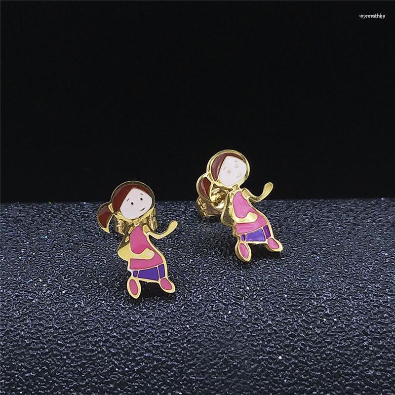 Stud Earrings Stainless Steel Colorful Enamel Kid Girl For Women Gold Color Small Jewelry Pendientes Acero E9518S01
Stud Earrings Stainless Steel Colorful Enamel Kid Girl For Women Gold Color Small Jewelry Pendientes Acero E9518S01