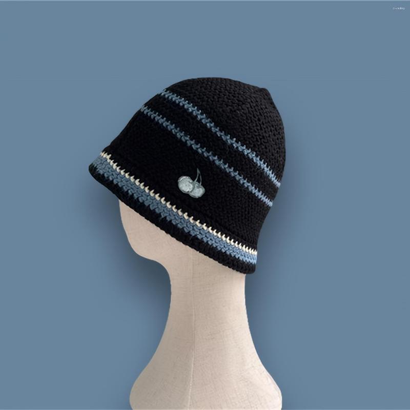Beanies Cherry Embroidered Knit Bucket Hats For Women Couples Crochet Woolen Basin Hat Beanie Chinese Year Presents Valentine's Gift, Black
Beanies Cherry Embroidered Knit Bucket Hats For Women Couples Crochet Woolen Basin Hat Beanie Chinese Year Presents Valentine's Gift, Black