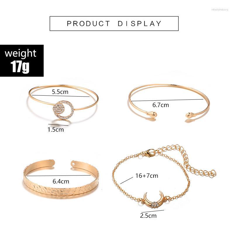 Bangle Miss JQ 4pcs/set Gold Bangles For Women Rhinestone Moon Round Bracelet Set Luxury Jewelry Bangels Party Accessories
Bangle Miss JQ 4pcs/set Gold Bangles For Women Rhinestone Moon Round Bracelet Set Luxury Jewelry Bangels Party Accessories