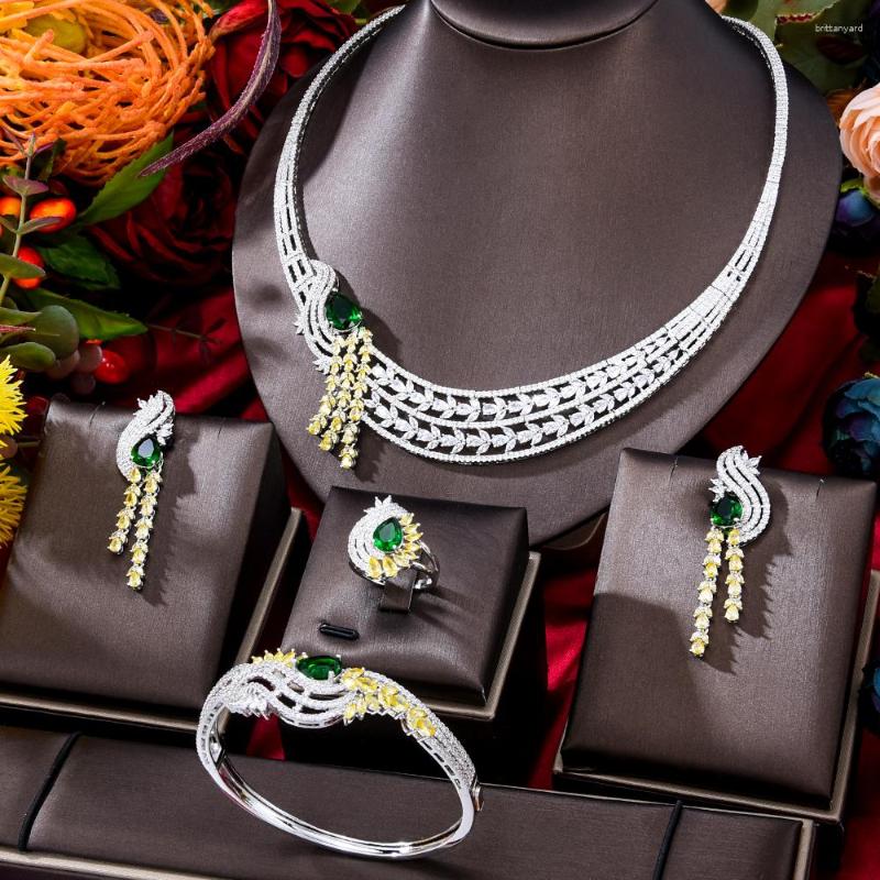 Necklace Earrings Set Missvikki Gorgeous Exclusive Dubai African Bracelet Ring 4PCS Female Bride Wedding Banquet Jewelry, Picture shown
Necklace Earrings Set Missvikki Gorgeous Exclusive Dubai African Bracelet Ring 4PCS Female Bride Wedding Banquet Jewelry, Picture shown