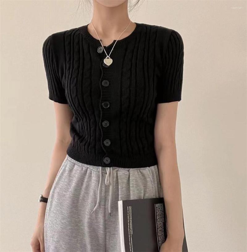 Women's Knits 2023 Knitted Sweater Sueters Mujer Green Short Sleeve Cropped Cardigan Vintage Slim Tops Twists Sweaters Women Clothes
Women's Knits 2023 Knitted Sweater Sueters Mujer Green Short Sleeve Cropped Cardigan Vintage Slim Tops Twists Sweaters Women Clothes
