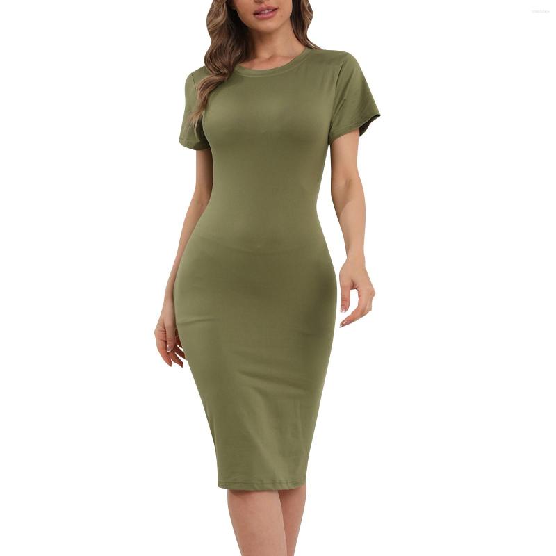 Casual Dresses Women' Summer Round Neck Short Sleeves Comfortable Soft Fit Knee Length Outerwear Bottom Dress, Beige
Casual Dresses Women' Summer Round Neck Short Sleeves Comfortable Soft Fit Knee Length Outerwear Bottom Dress, Beige