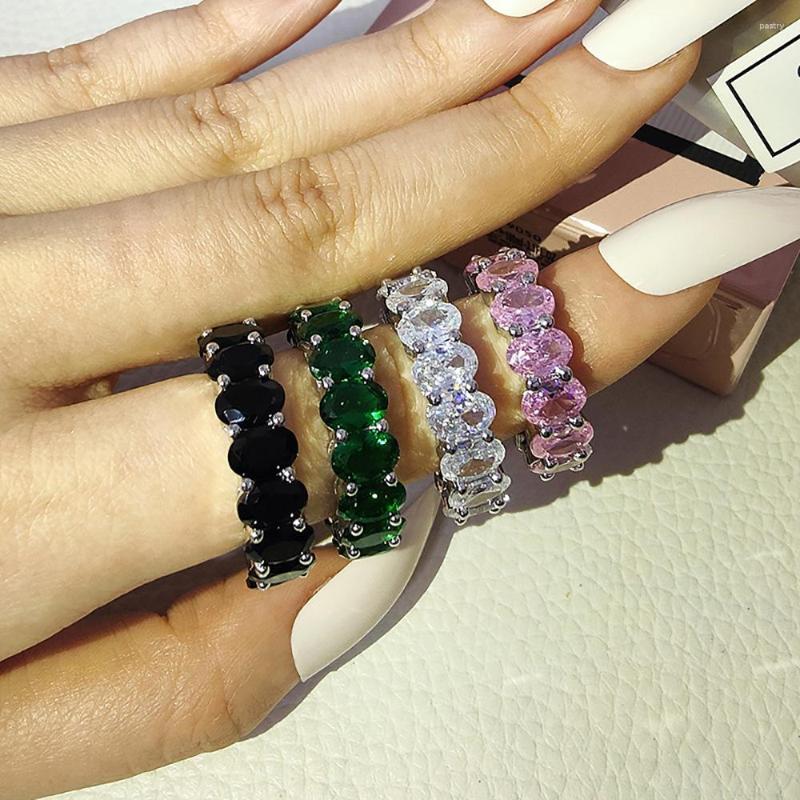 Cluster Rings Fashion Silver Color Aesthetic Oval Zircon Wedding Eternity Band For Women Anniversay Christmas Gifts Luxury Jewelry
Cluster Rings Fashion Silver Color Aesthetic Oval Zircon Wedding Eternity Band For Women Anniversay Christmas Gifts Luxury Jewelry