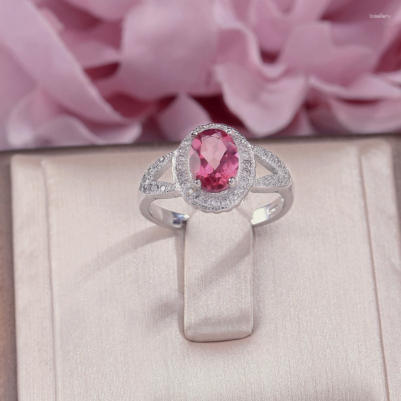 Cluster Rings Fine Jewelry S925 Silver For Women 8 6mm Topaz Natural Oval Pink Gemstone Adjustable Ring White Gold Color R-TO021
Cluster Rings Fine Jewelry S925 Silver For Women 8 6mm Topaz Natural Oval Pink Gemstone Adjustable Ring White Gold Color R-TO021