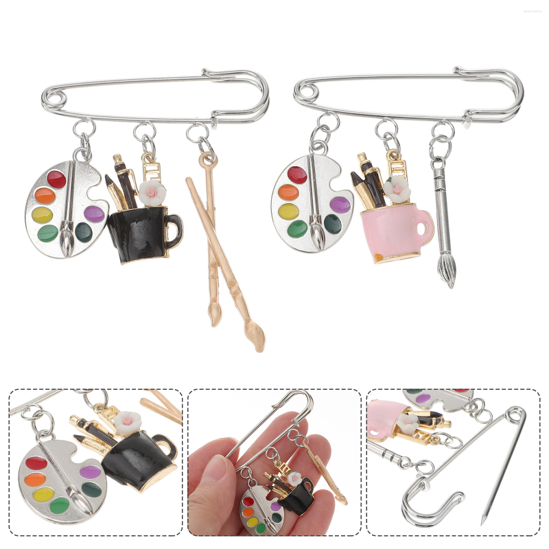 Brooches 2 Pcs Brooch Fashion Clothes Costume Shirt Paintbrush Breastpins Delicate Alloy Artist Miss Womens Gift
Brooches 2 Pcs Brooch Fashion Clothes Costume Shirt Paintbrush Breastpins Delicate Alloy Artist Miss Womens Gift