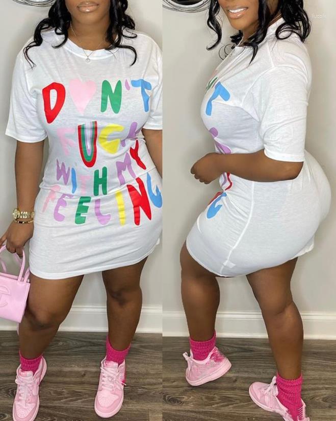Casual Dresses For Women 2023 Summer Letter Print Vacation Round Neck Short Sleeve Daily Mini Straight T-shirt Dress Female
Casual Dresses For Women 2023 Summer Letter Print Vacation Round Neck Short Sleeve Daily Mini Straight T-shirt Dress Female