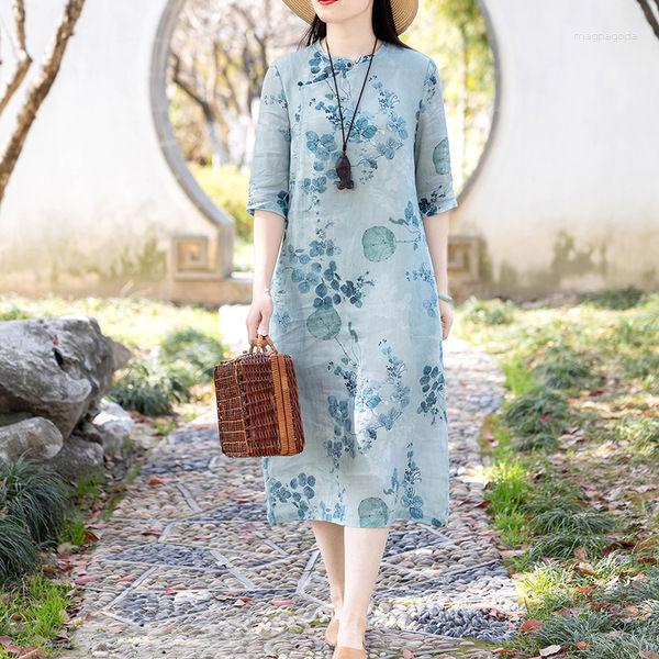 Ethnic Clothing 2023 Chinese Cotton And Linen Improved Cheongsam Dress Oriental Style Traditional A Line Vintage Qipao
Ethnic Clothing 2023 Chinese Cotton And Linen Improved Cheongsam Dress Oriental Style Traditional A Line Vintage Qipao