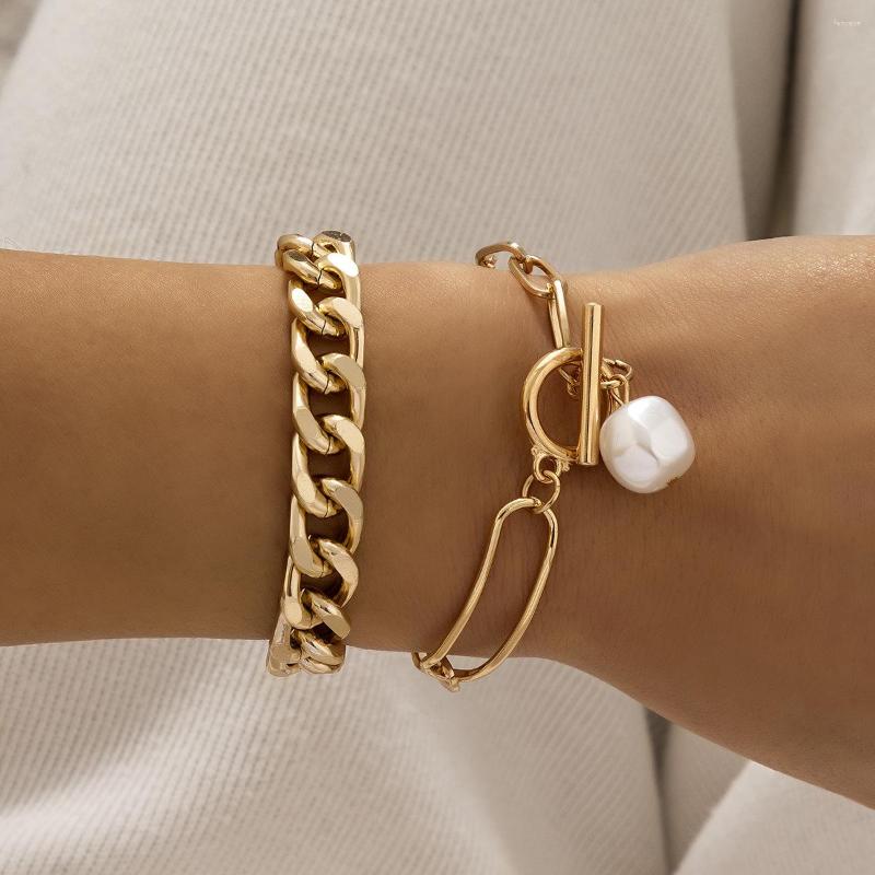 Link Bracelets Vintage Imitation Pearl Pendant Bracelet For Men 2023 Simple Gold Color Metal Cross Chain Girls Fashion Jewelry
Link Bracelets Vintage Imitation Pearl Pendant Bracelet For Men 2023 Simple Gold Color Metal Cross Chain Girls Fashion Jewelry