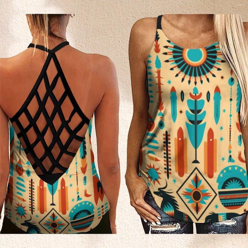 Women's Tanks Women's Fashion Backless Sleeveless Hollow Out Cross Tank Top Native Aztec Print Vest XS-8XL
Women's Tanks Women's Fashion Backless Sleeveless Hollow Out Cross Tank Top Native Aztec Print Vest XS-8XL