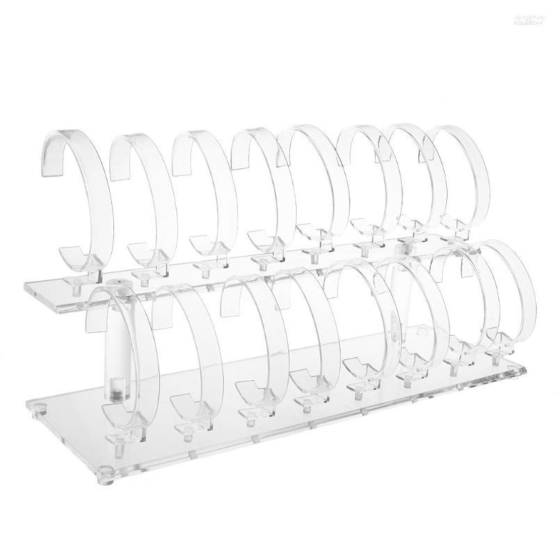 Watch Boxes Fashion Wrist Bracelet Display Rack Stand Holder 1 Set Clear 2-tier Detachable Design With 16
Watch Boxes Fashion Wrist Bracelet Display Rack Stand Holder 1 Set Clear 2-tier Detachable Design With 16