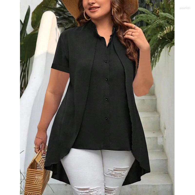 Women' Blouses 2023 Fashion Vintage Women Causl Blouse Shirt Short Sleeve V Neck Single Breasted Patchwork Swallowtial Long, Black
Women' Blouses 2023 Fashion Vintage Women Causl Blouse Shirt Short Sleeve V Neck Single Breasted Patchwork Swallowtial Long, Black